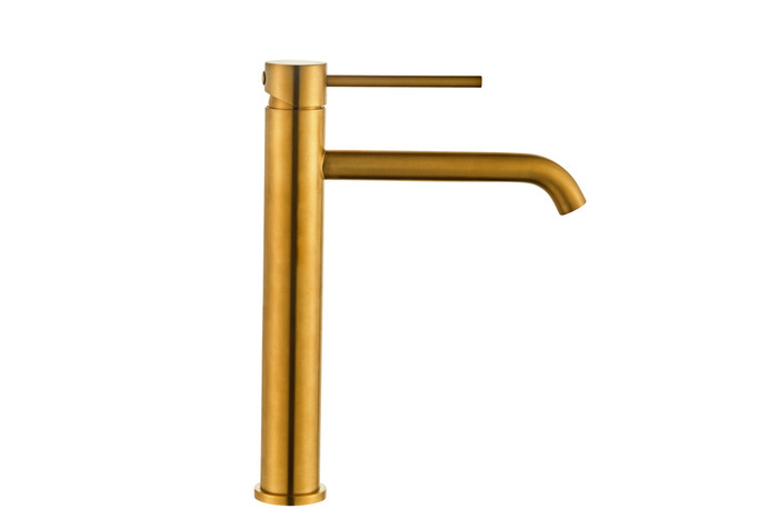 Tvättställsblandare Slim Vinkel Mässing 282 mm